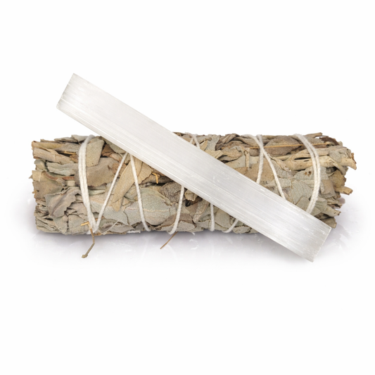 White Sage & Selenite  Crystal