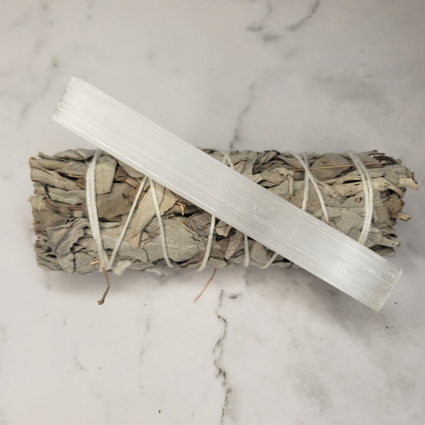 White Sage & Selenite  Crystal